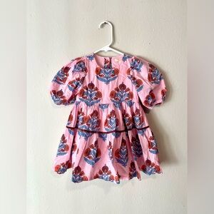 Pink Chicken Pink and Blue Floral Girls Dress‎
